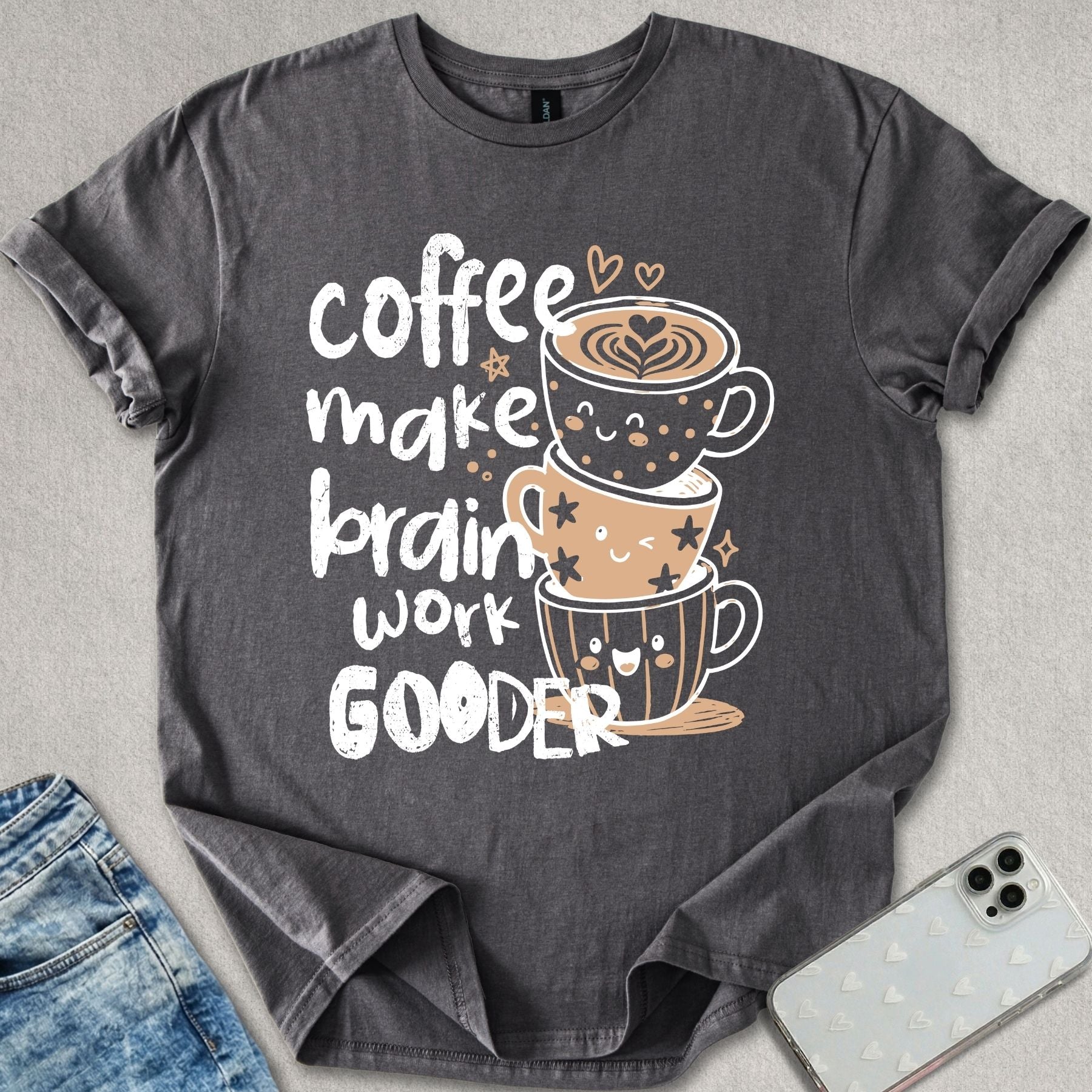 Coffee Make Brain T-shirt