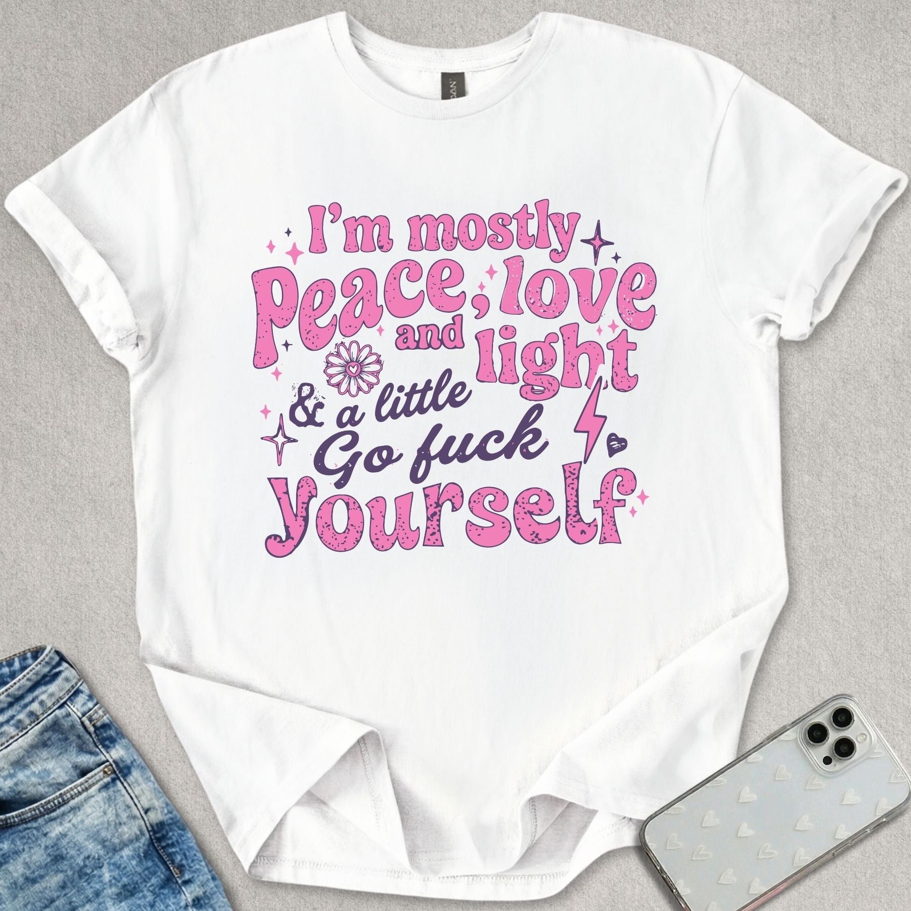 Mostly Peace And Love T-shirt