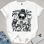 Messy Bun Feral Kids T-shirt