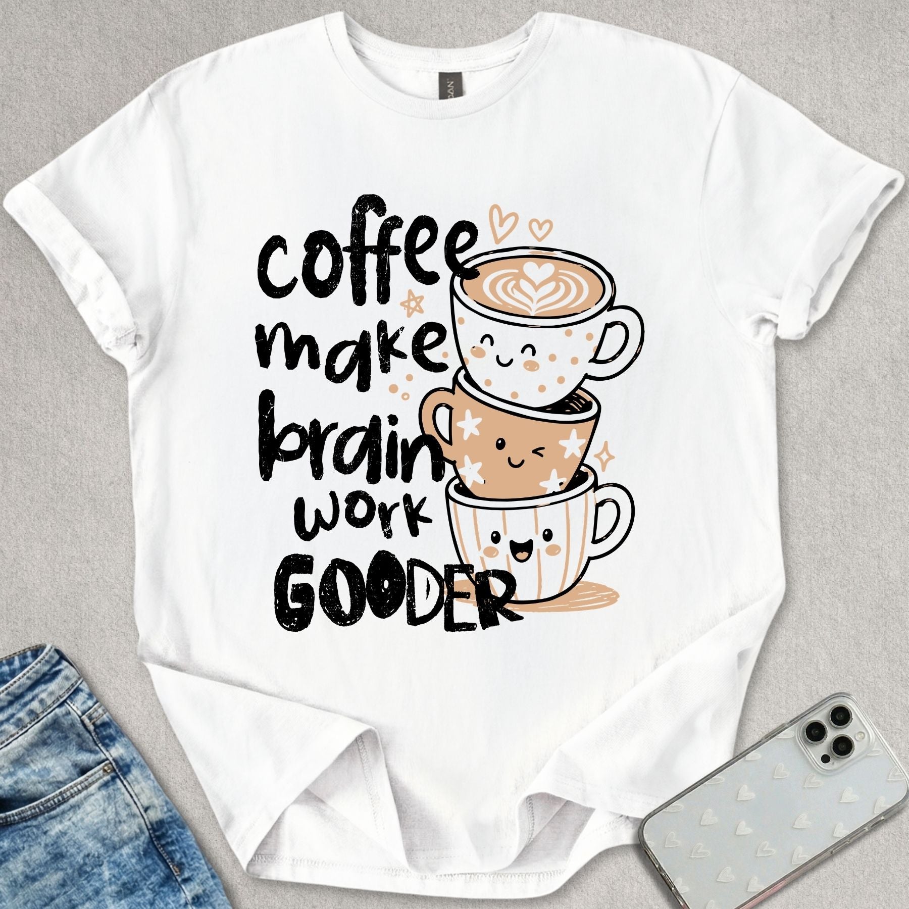 Coffee Make Brain T-shirt