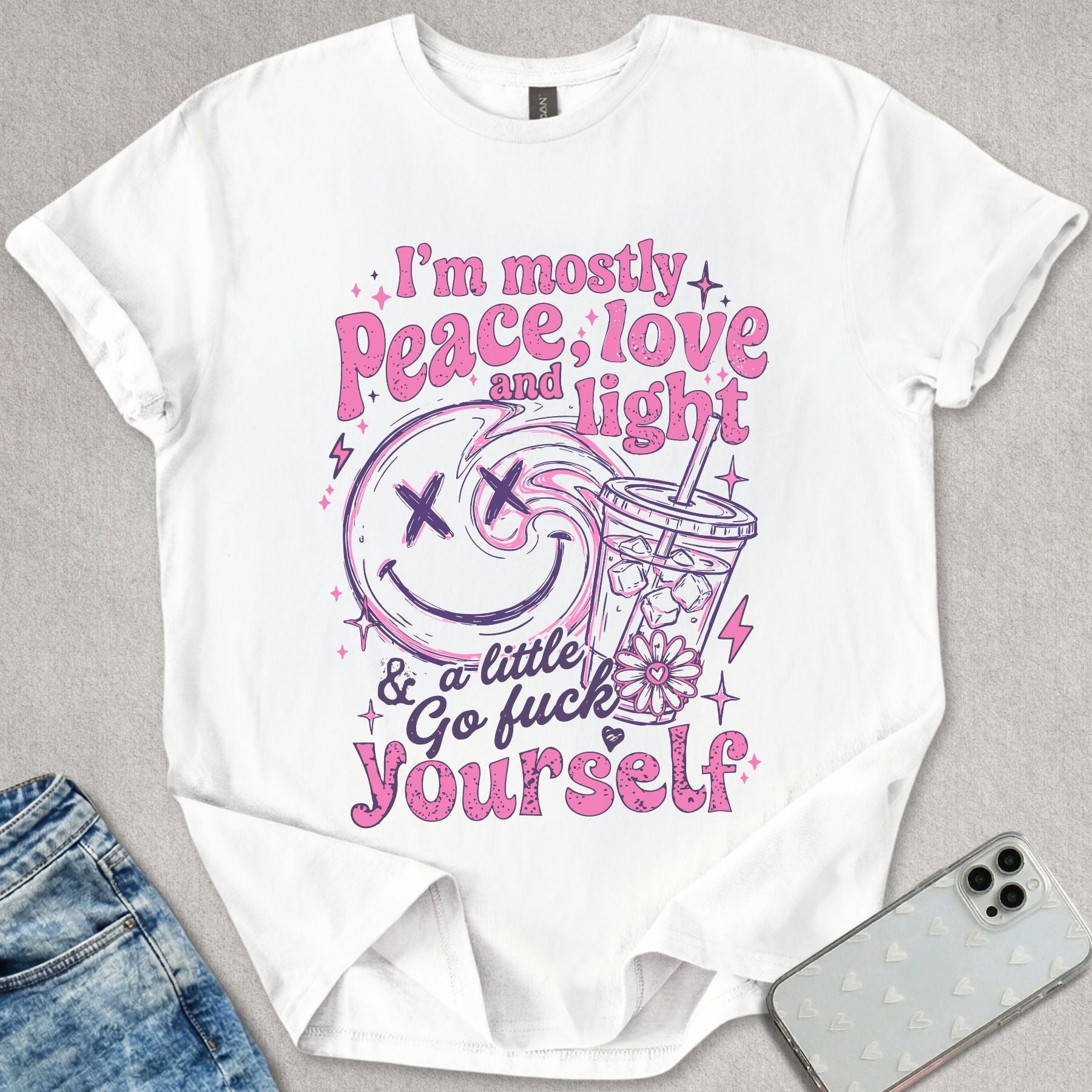 Mostly Peace Love Light T-shirt