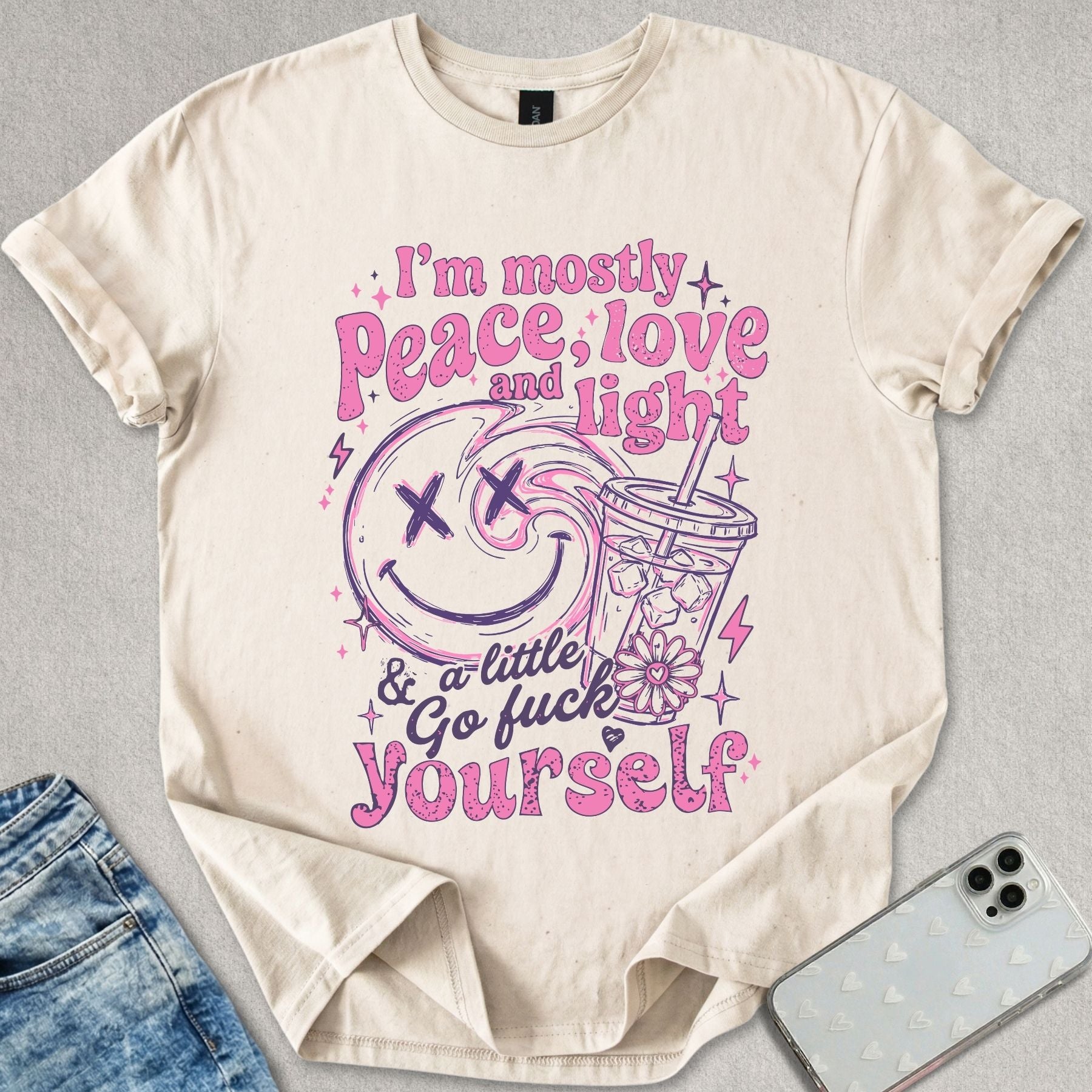 Mostly Peace Love Light T-shirt