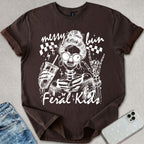 Messy Bun Feral Kids T-shirt