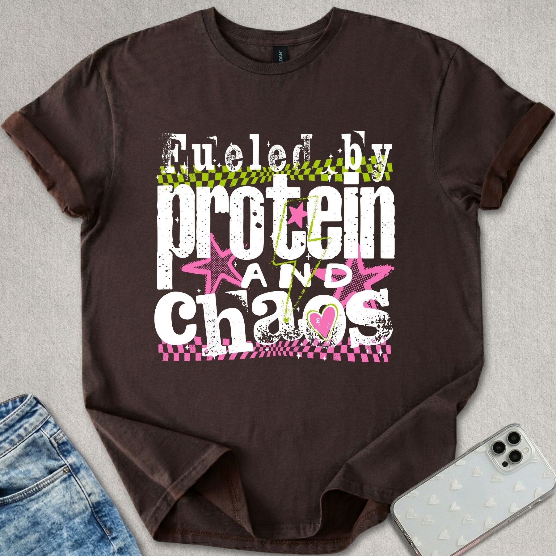 Fueled By Protein & Chaos T-shirt