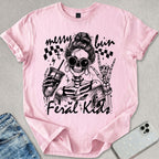 Messy Bun Feral Kids T-shirt