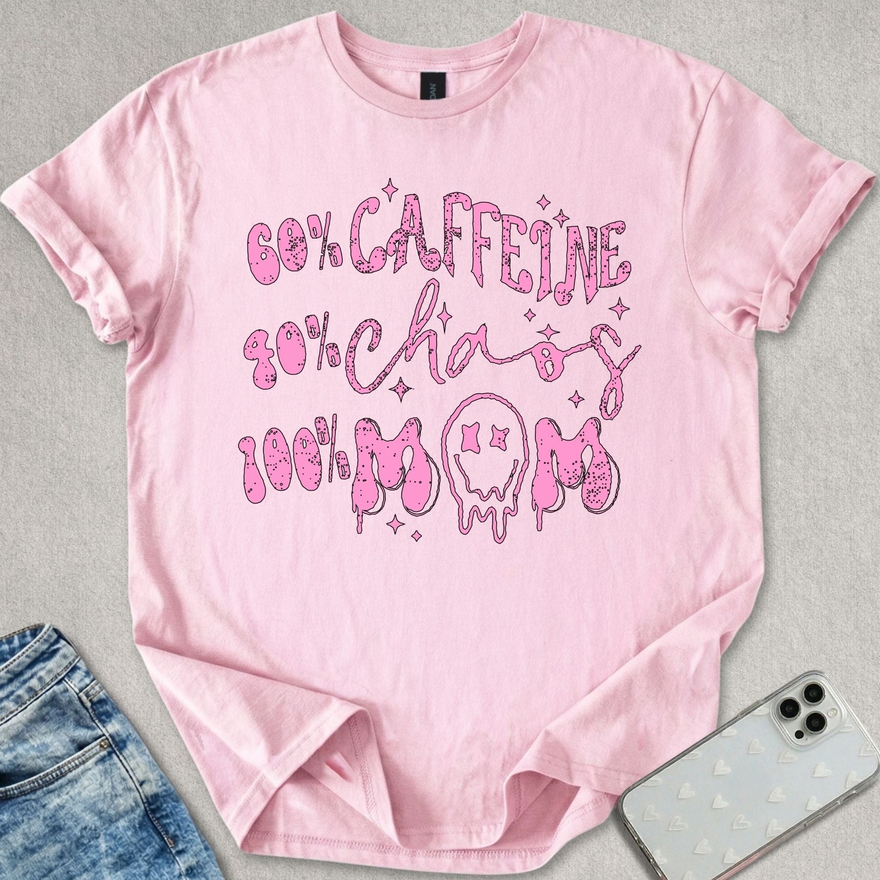 Caffeine Chaos Mom T-shirt