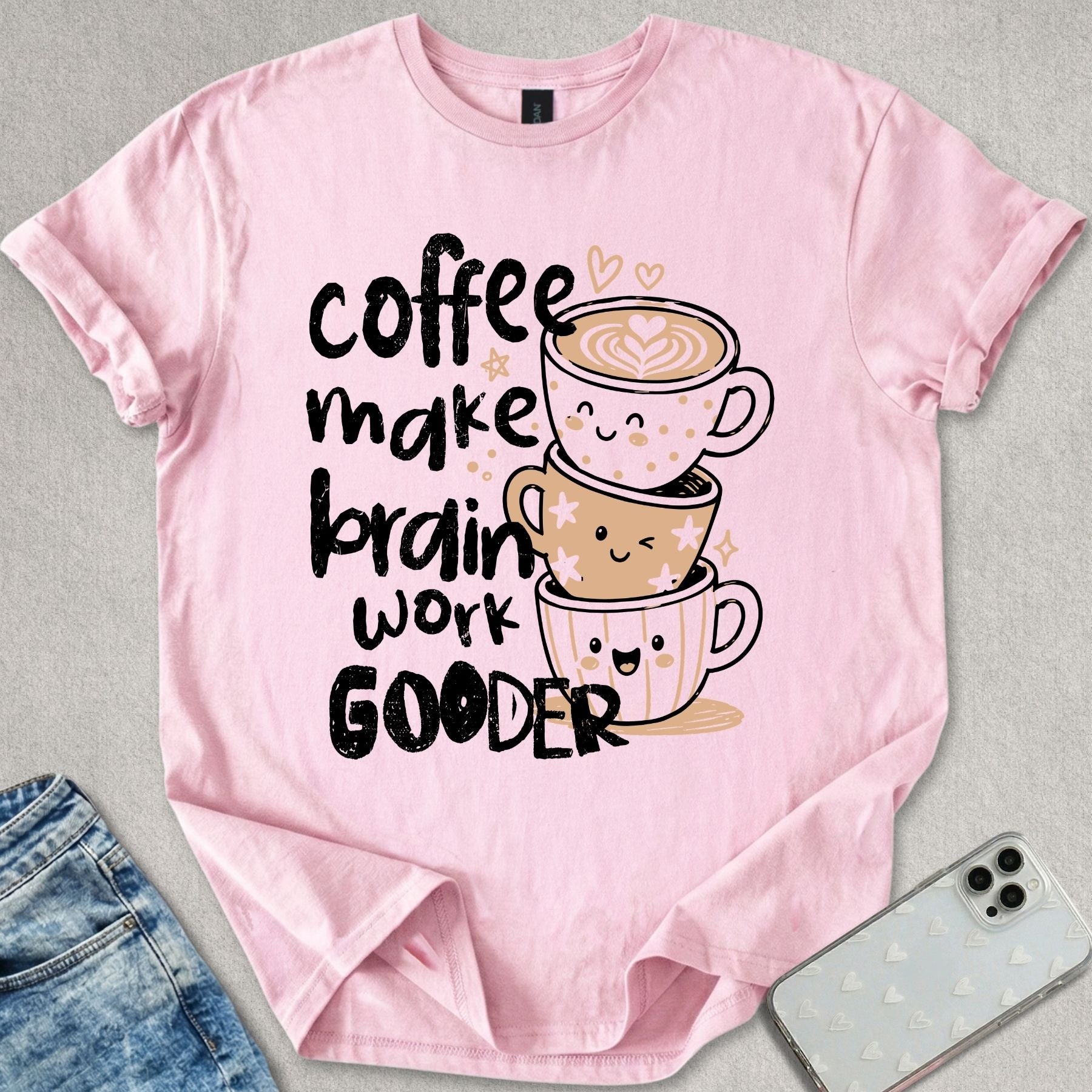 Coffee Make Brain T-shirt