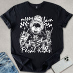 Messy Bun Feral Kids T-shirt
