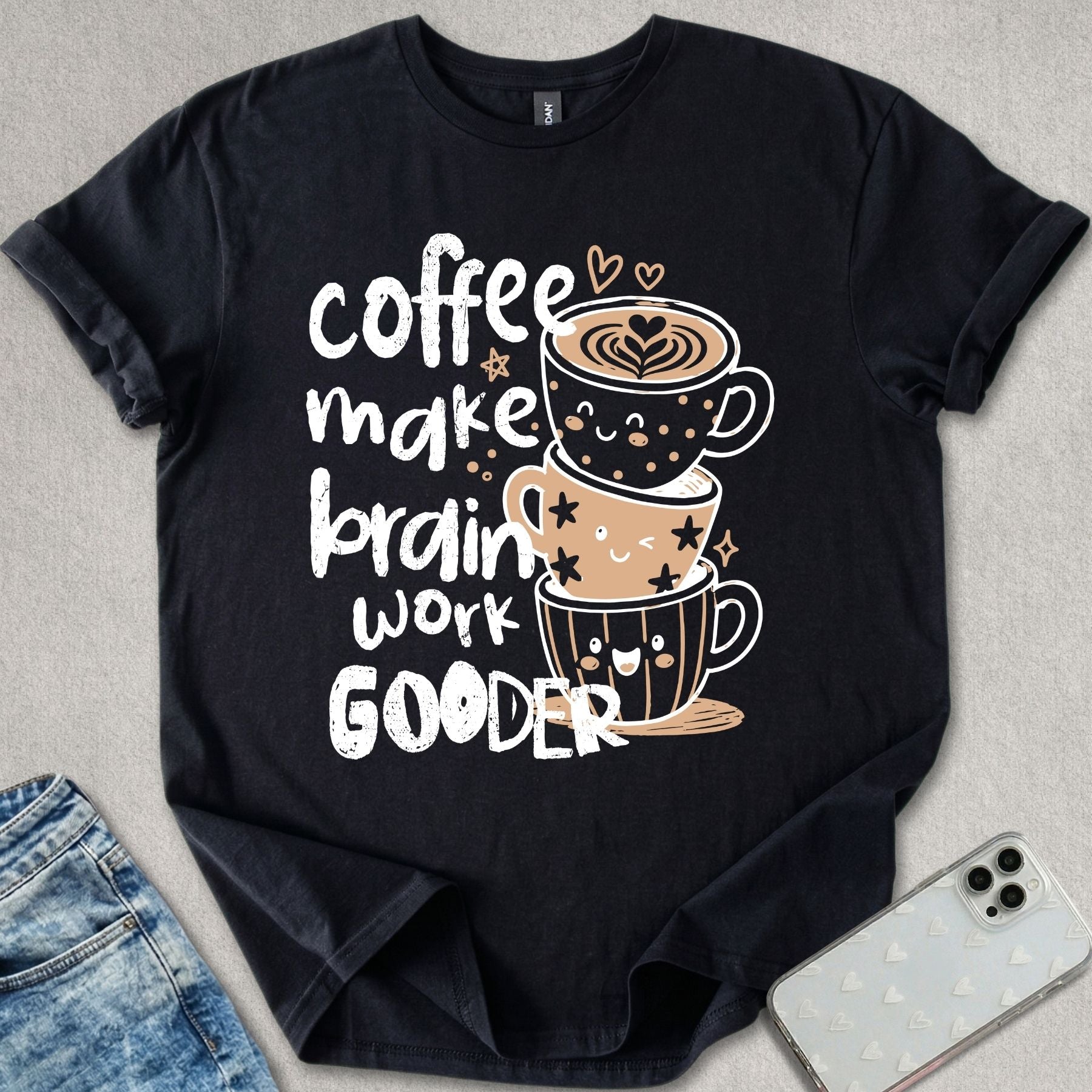 Coffee Make Brain T-shirt