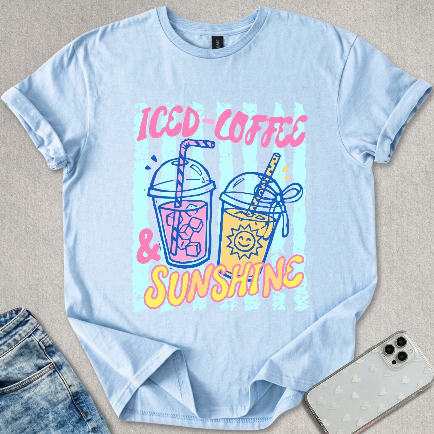 Iced Coffee And Sunshine T-shirt