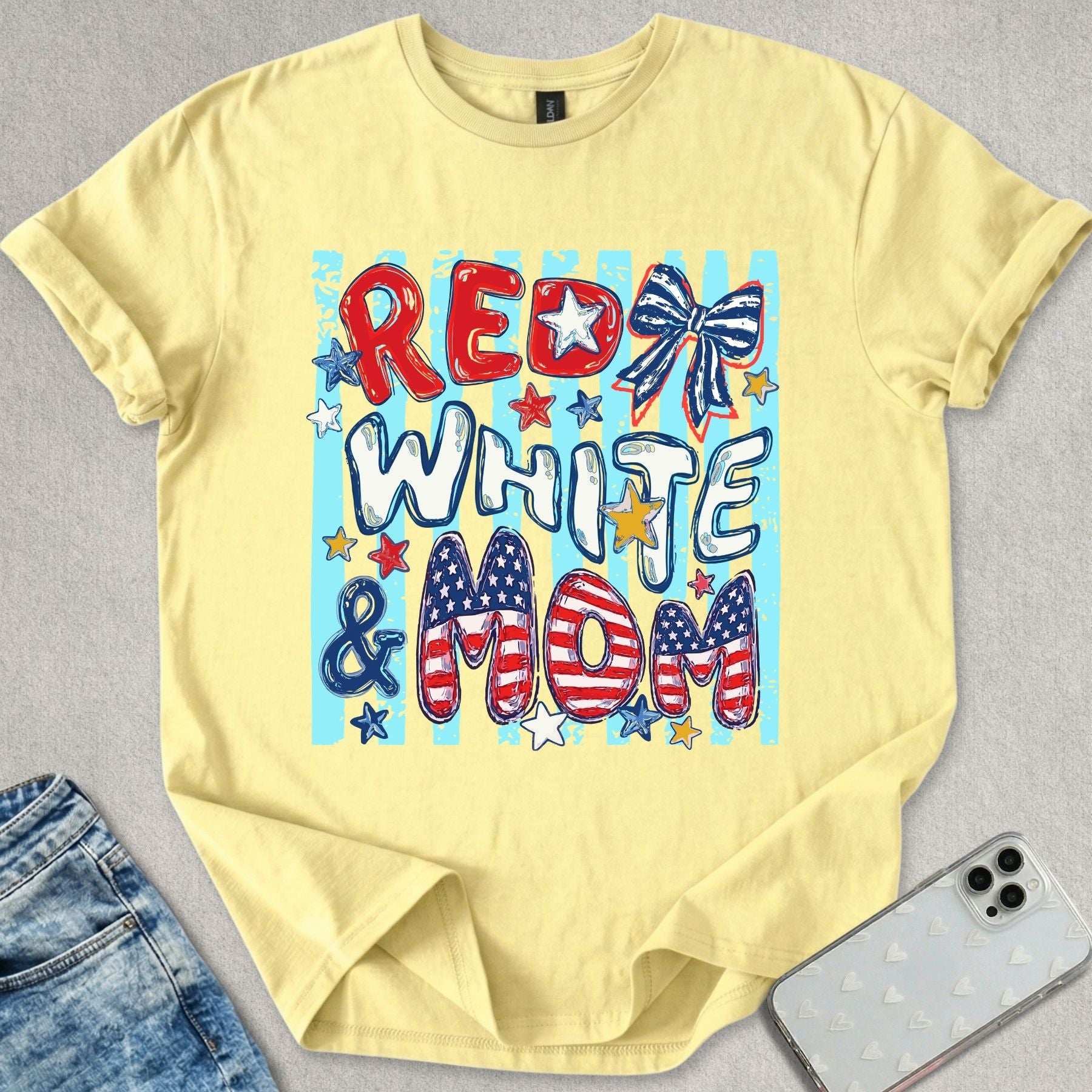 Red White & Mom T-shirt