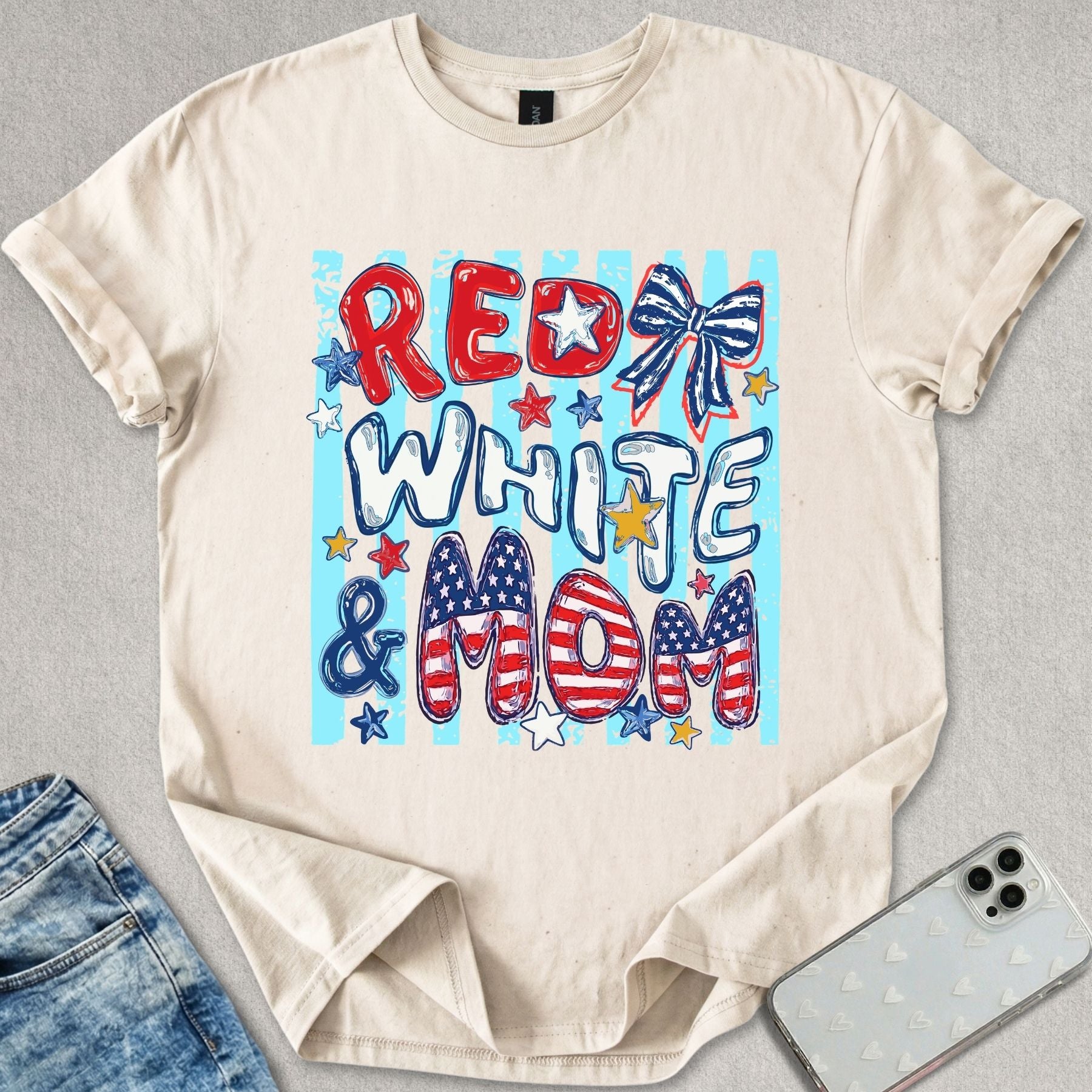 Red White & Mom T-shirt