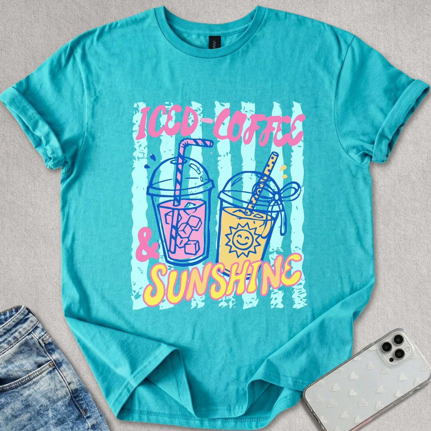 Iced Coffee And Sunshine T-shirt