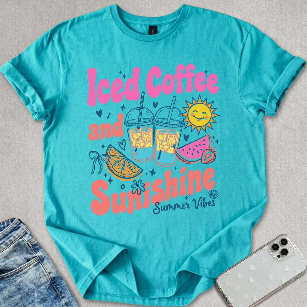 Iced Coffee And Sunshine T-shirt