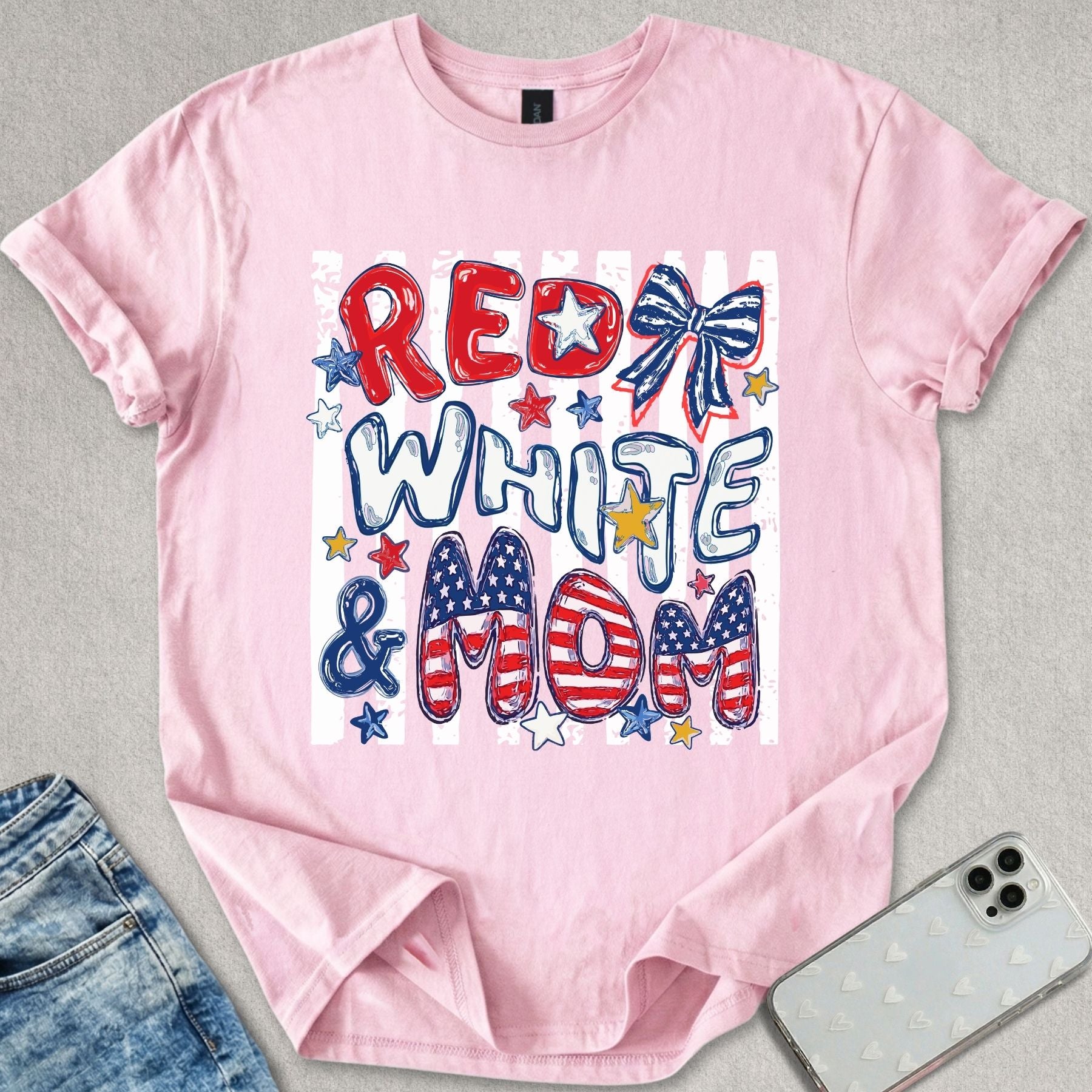 Red White & Mom T-shirt