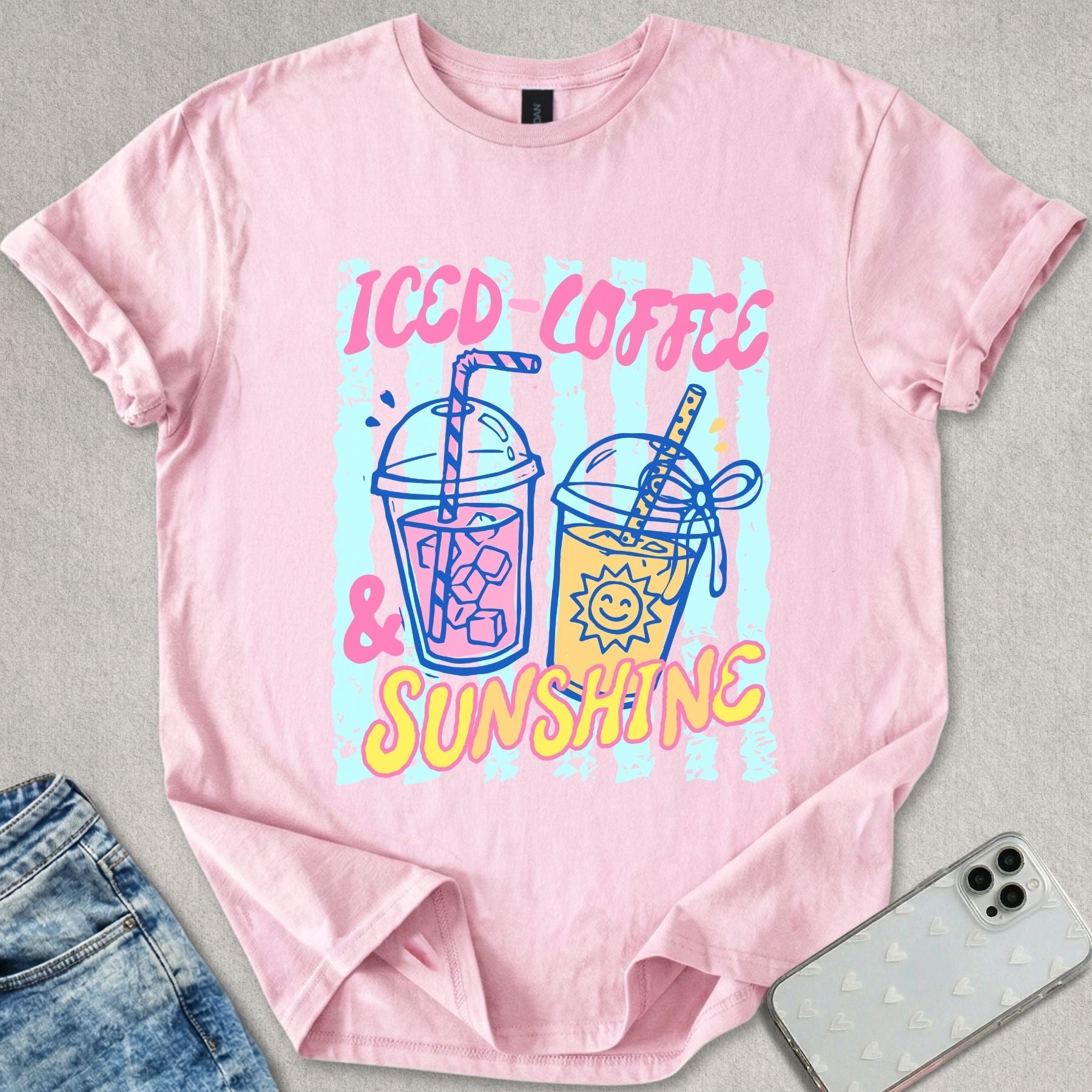 Iced Coffee And Sunshine T-shirt
