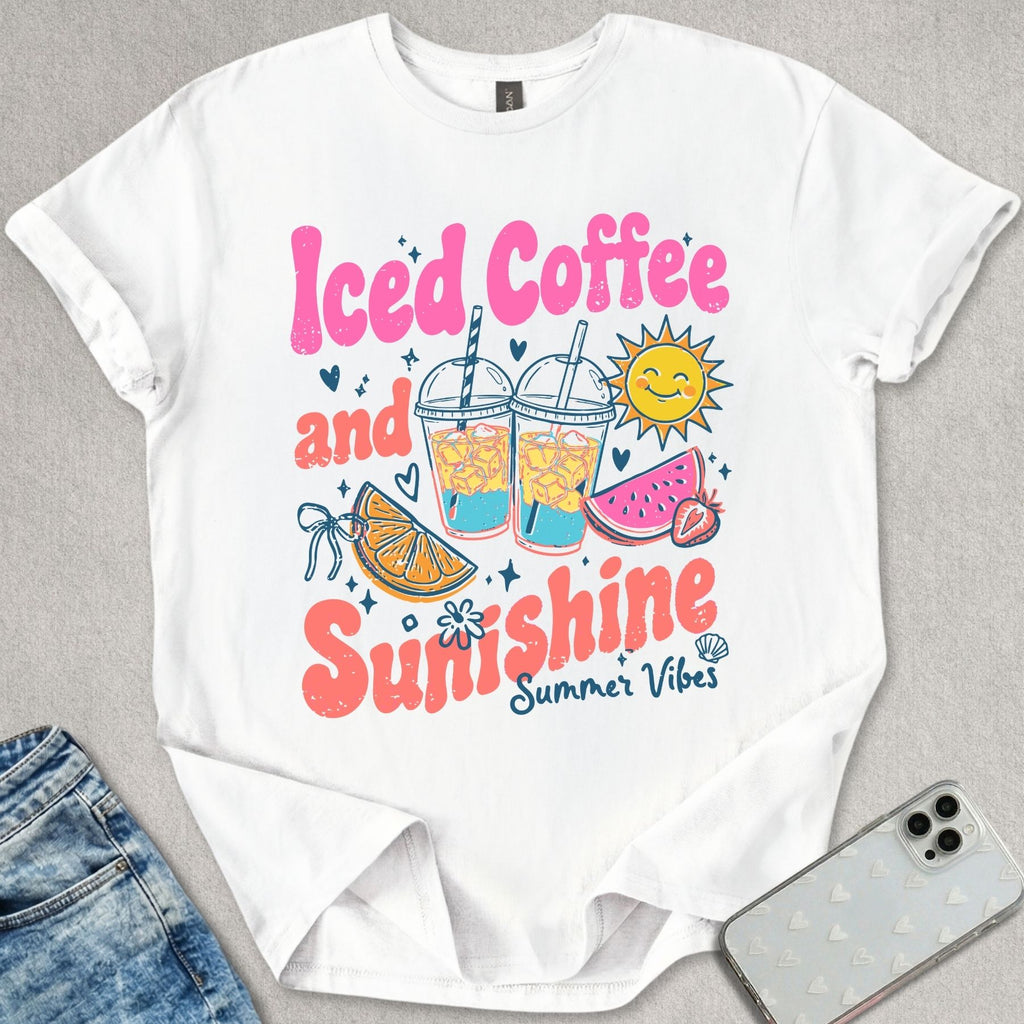 Iced Coffee And Sunshine T-shirt