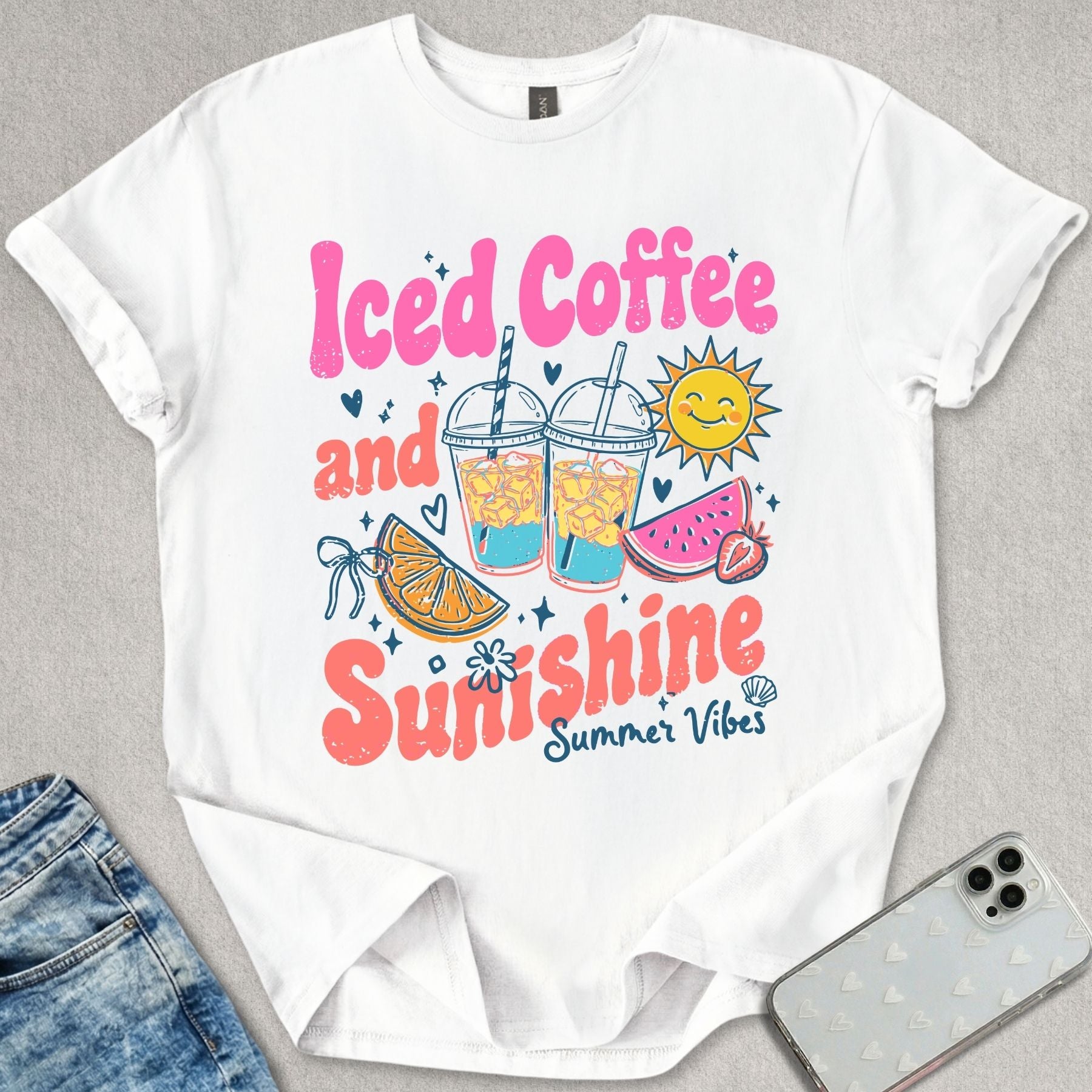 Iced Coffee And Sunshine T-shirt