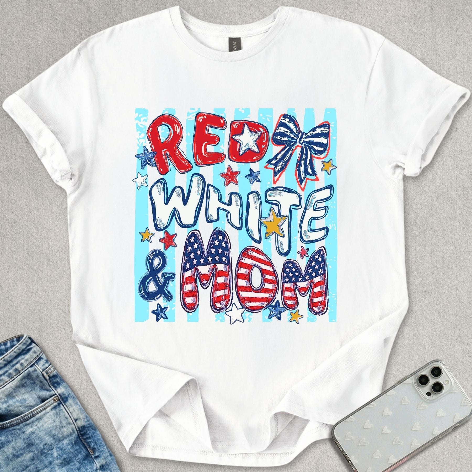 Red White & Mom T-shirt