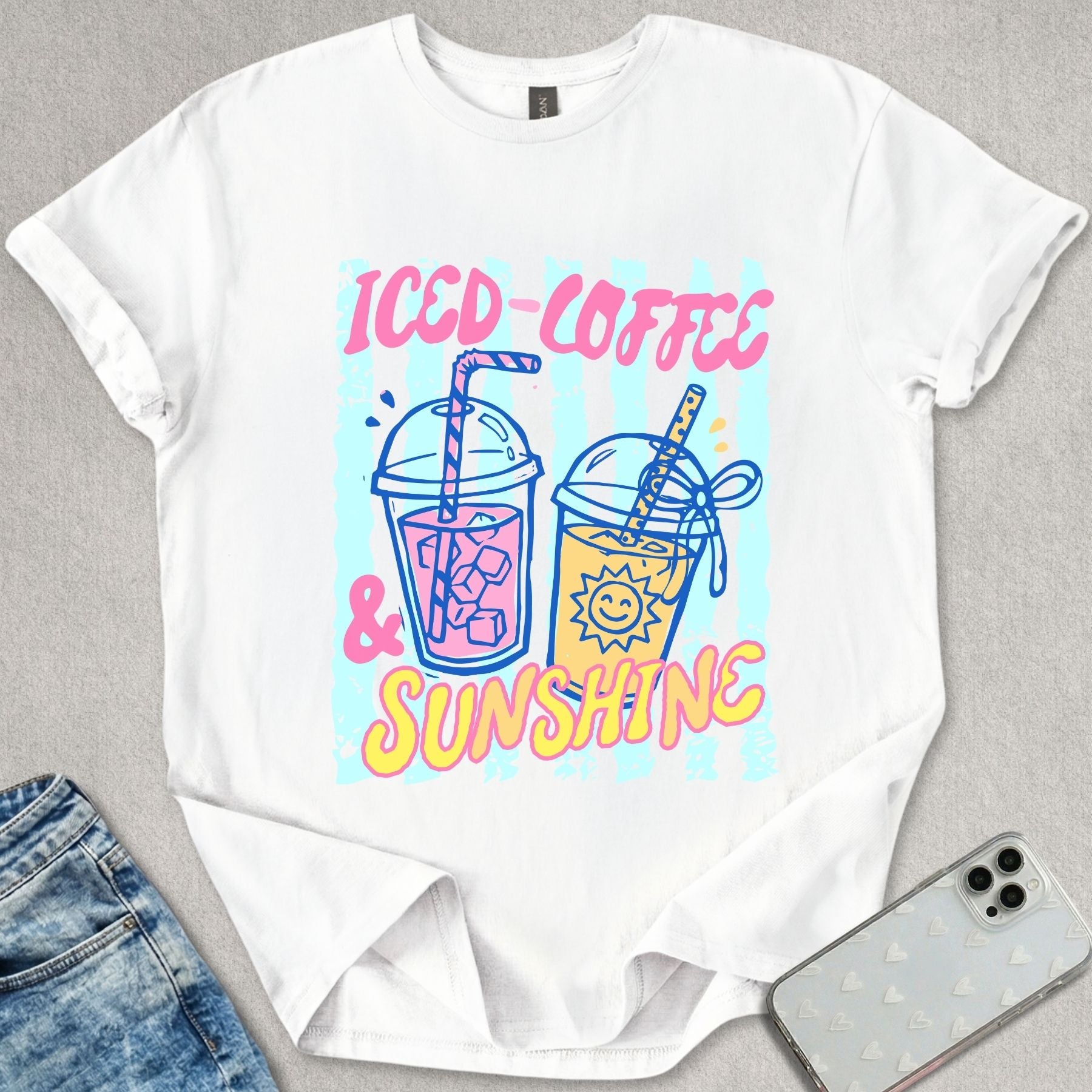 Iced Coffee And Sunshine T-shirt