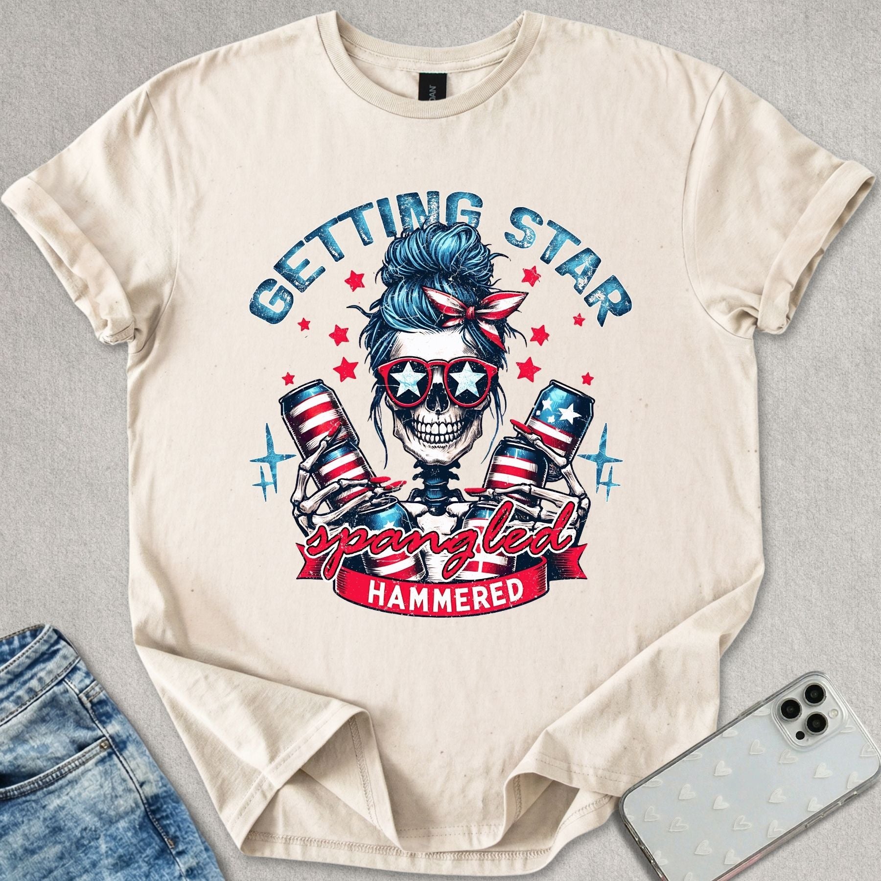 Star Spangled  Hammered T-shirt